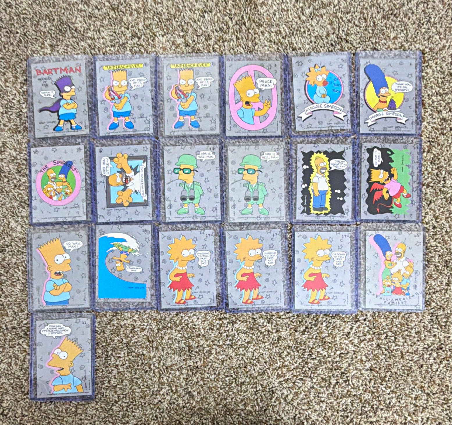 Collectible simpsons card 1990 edition #1 Bartman in good condition