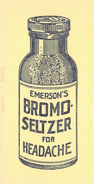 Emerson's Bromo Seltzer for Headache Bromoseltzer Small Advertising Botter Emerson's Bromo Seltzer for Headache Bromoseltzer Small Advertising Botter