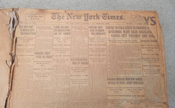 1919 DECEMBER 1st thru 31st NEW YORK TIMES - FULL MONTH NEWSPAPER 1919 DECEMBER 1st thru 31st NEW YORK TIMES - FULL MONTH NEWSPAPER