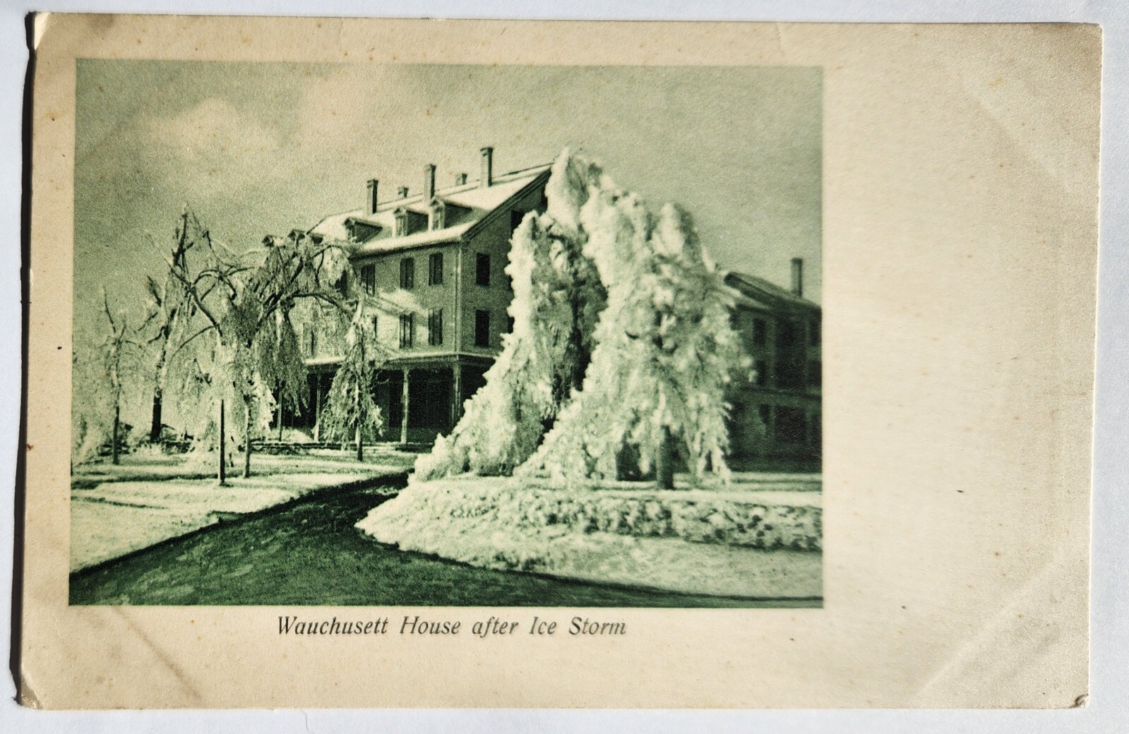 POSTCARD, WACHUSETT MOUNTAIN, MA. SUMMIT HOUSE, ICE STORM, CIRCA 1905, UNPOSTED