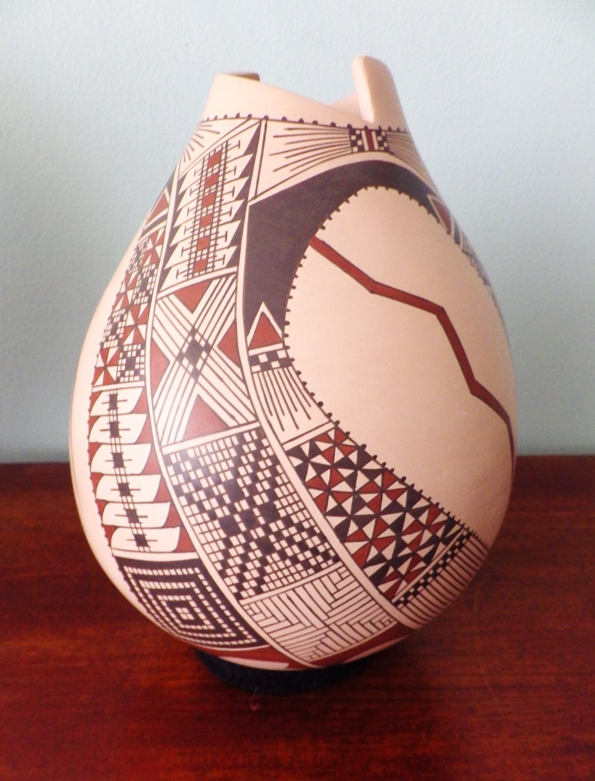 Mata Ortiz vtg olla vase Mexico paquime art pottery signed Jesus Rodriguez 10 Mata Ortiz vtg olla vase Mexico paquime art pottery signed Jesus Rodriguez 10