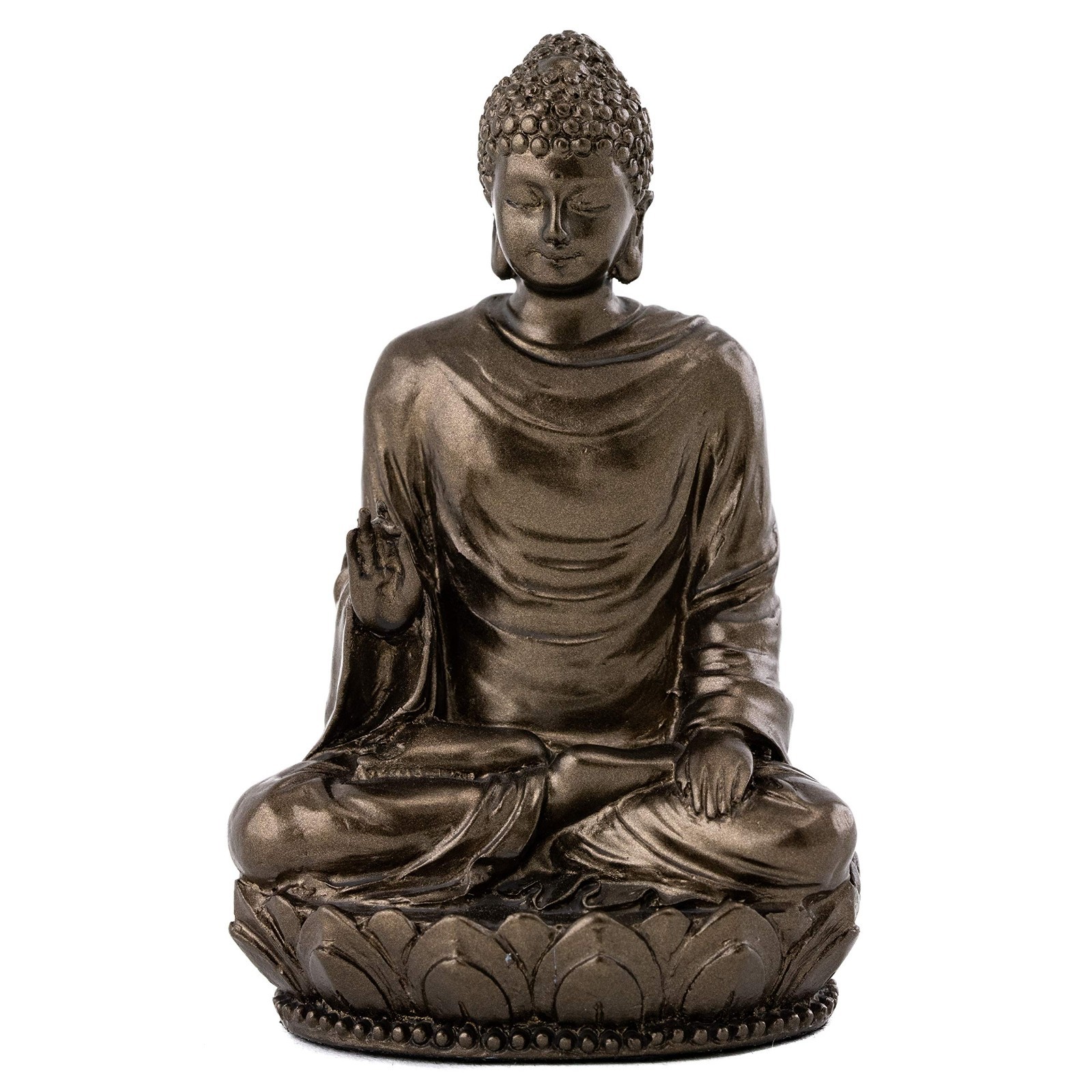 Mini Shakyamuni Buddha Statue - Hand Painted 3-Inch Decorative Figurine, Bronze