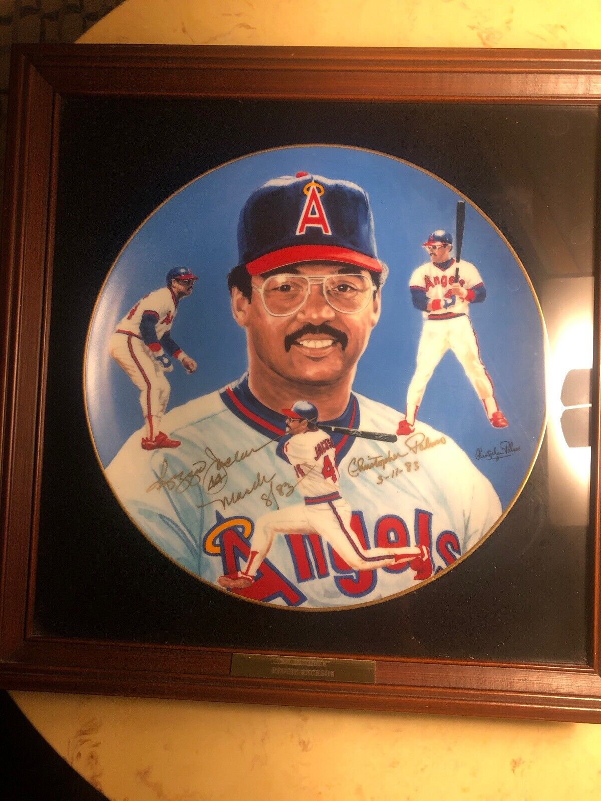 Angels Reggie JACKSON SPECIAL LIMITED  HOME RUN EDITION Signed PLATE #d 16/464