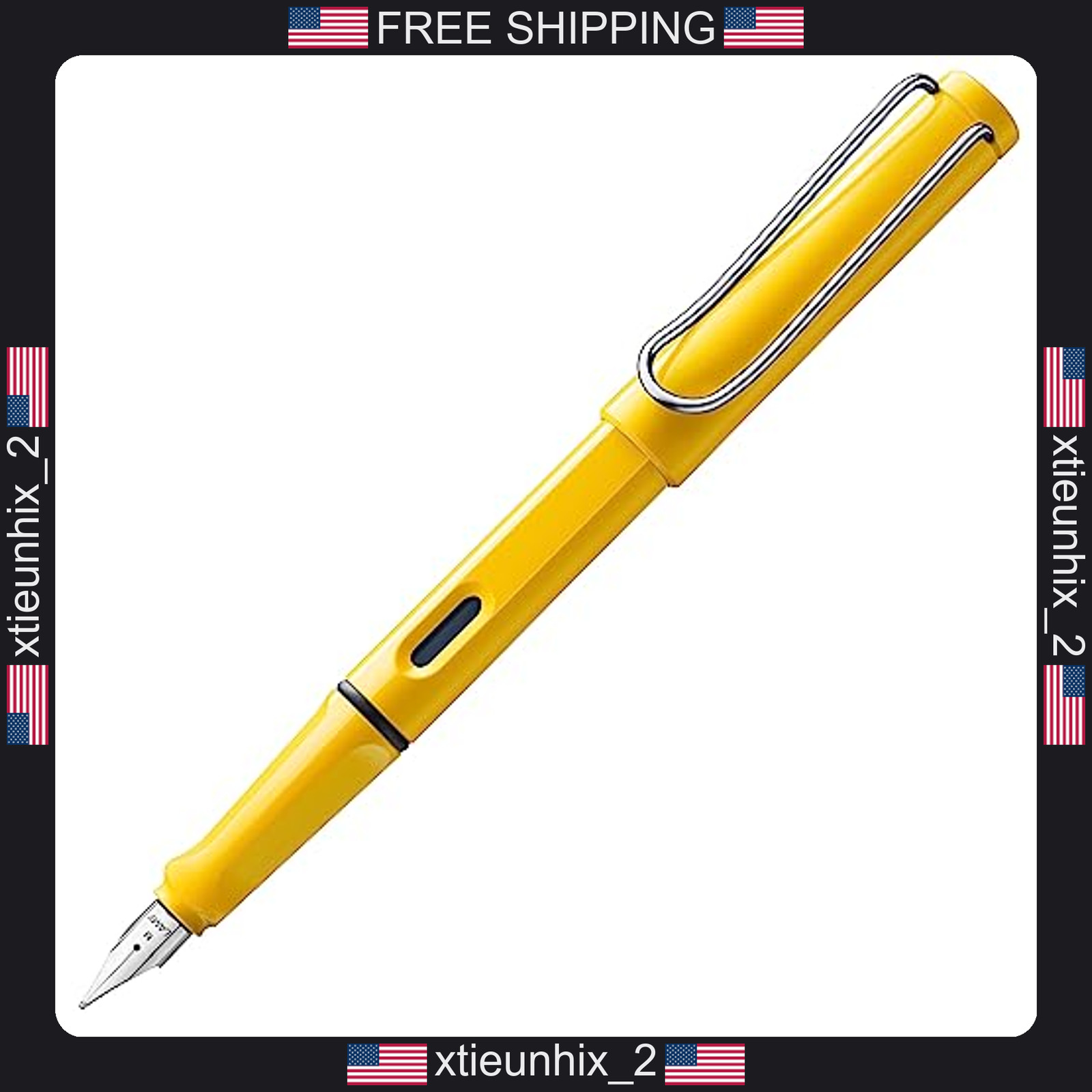 LamY Safari Yellow Fountain Pen with Steel Nib & Ergonomic Grip