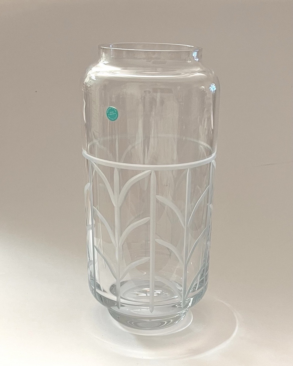 Tiffany & Co Cut|Etched Crystal 11.5” Baluster Vase Wheat Leaf Label & Signed Tiffany & Co Cut|Etched Crystal 11.5” Baluster Vase Wheat Leaf Label & Signed