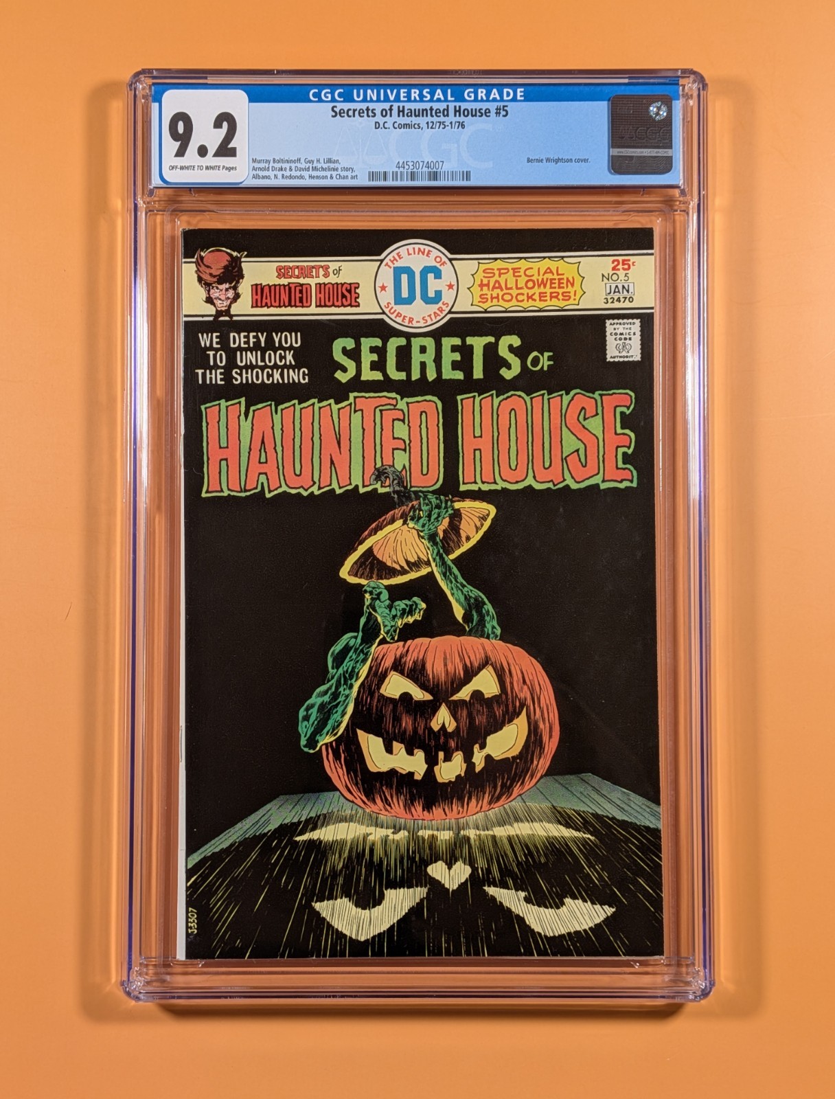 🥓 Secrets of Haunted House #5 CGC 9.2 OW/W Pages Bernie Wrightson Halloween