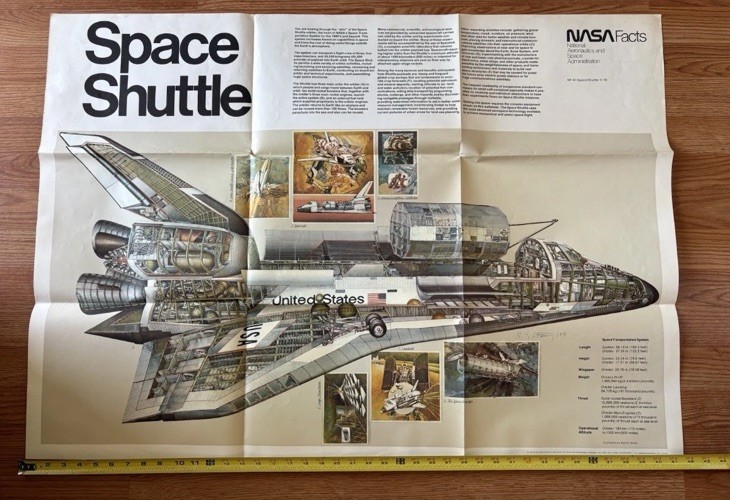 VINTAGE NASA 1978 Space Shuttle Original Poster VINTAGE NASA 1978 Space Shuttle Original Poster