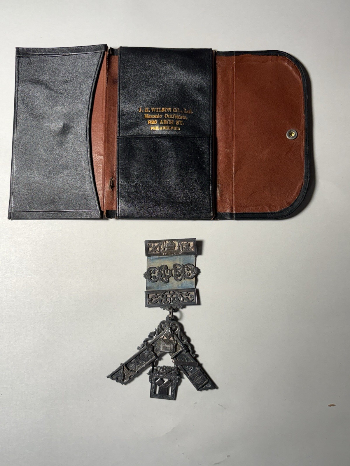 1905 Masonic Past Master's Jewel Lodge#238, Tamaqua/Mahanoy City W/ Leather Case 1905 Masonic Past Master's Jewel Lodge#238, Tamaqua/Mahanoy City W/ Leather Case