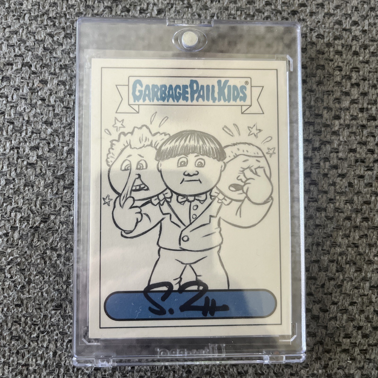 2012 Topps Garbage Pail Kids - Sammy Stooge (Stooges) - 1 Of 1 Auto Sketch Card 2012 Topps Garbage Pail Kids - Sammy Stooge (Stooges) - 1 Of 1 Auto Sketch Card