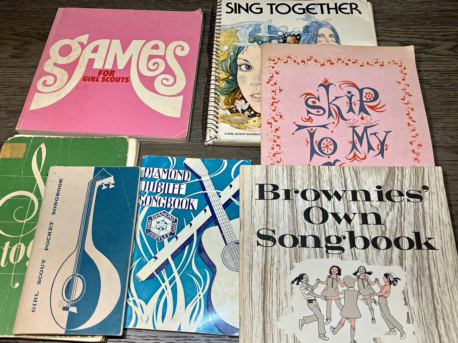 Vintage Girl Scout Songbook Lot 1940s - 1970s Ephemera Diamond Jubilee Sing Game