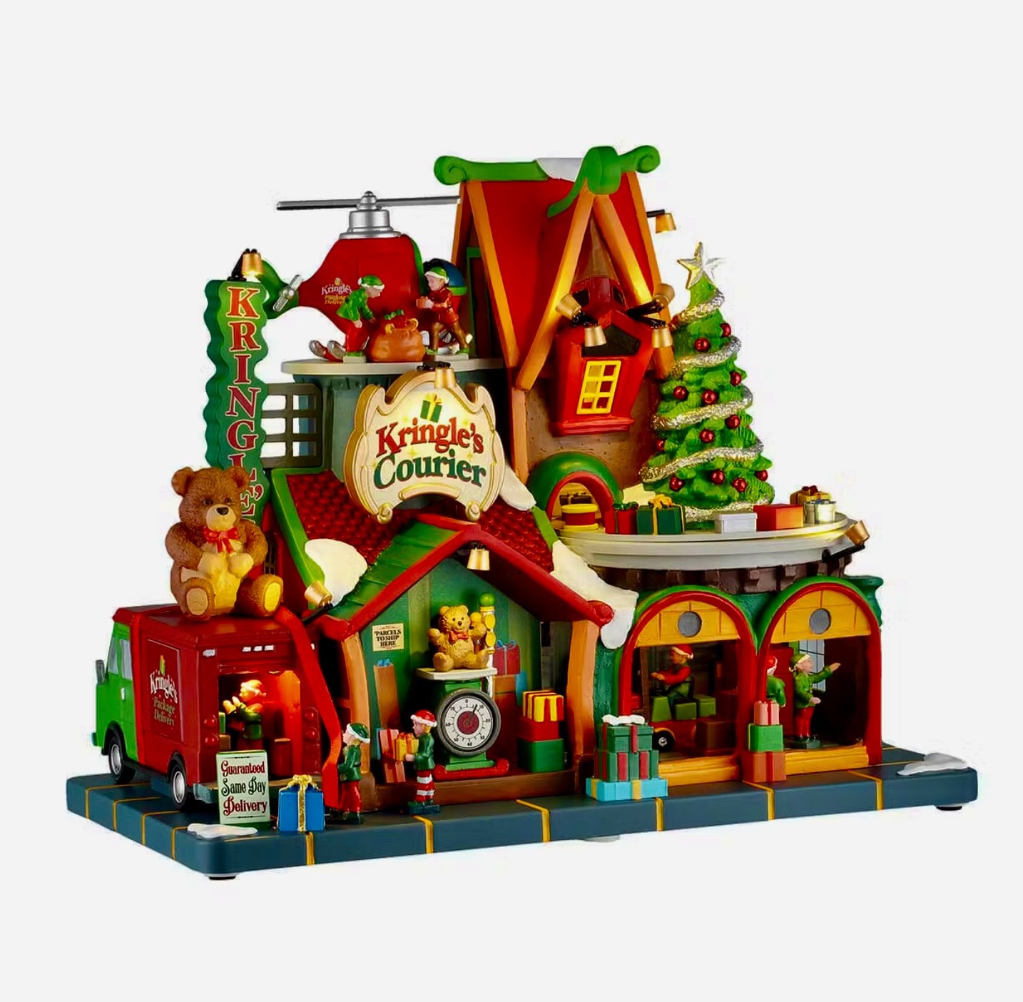 Lemax 2025 Kringle's Courier #55325 Santa's Elves Animated NEW