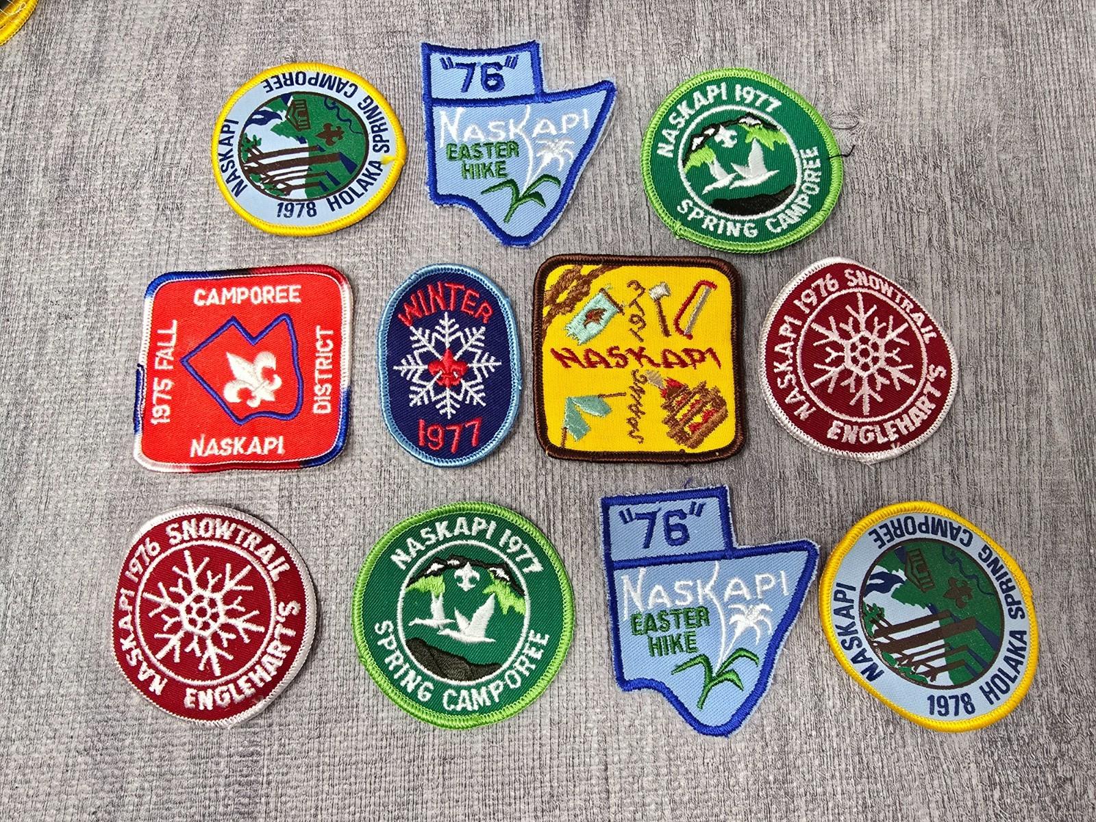 NOS 1970s BSA Naskapi Patch Lot Tall Pine Council Flint Michigan Boy Scouts 10pc NOS 1970s BSA Naskapi Patch Lot Tall Pine Council Flint Michigan Boy Scouts 10pc