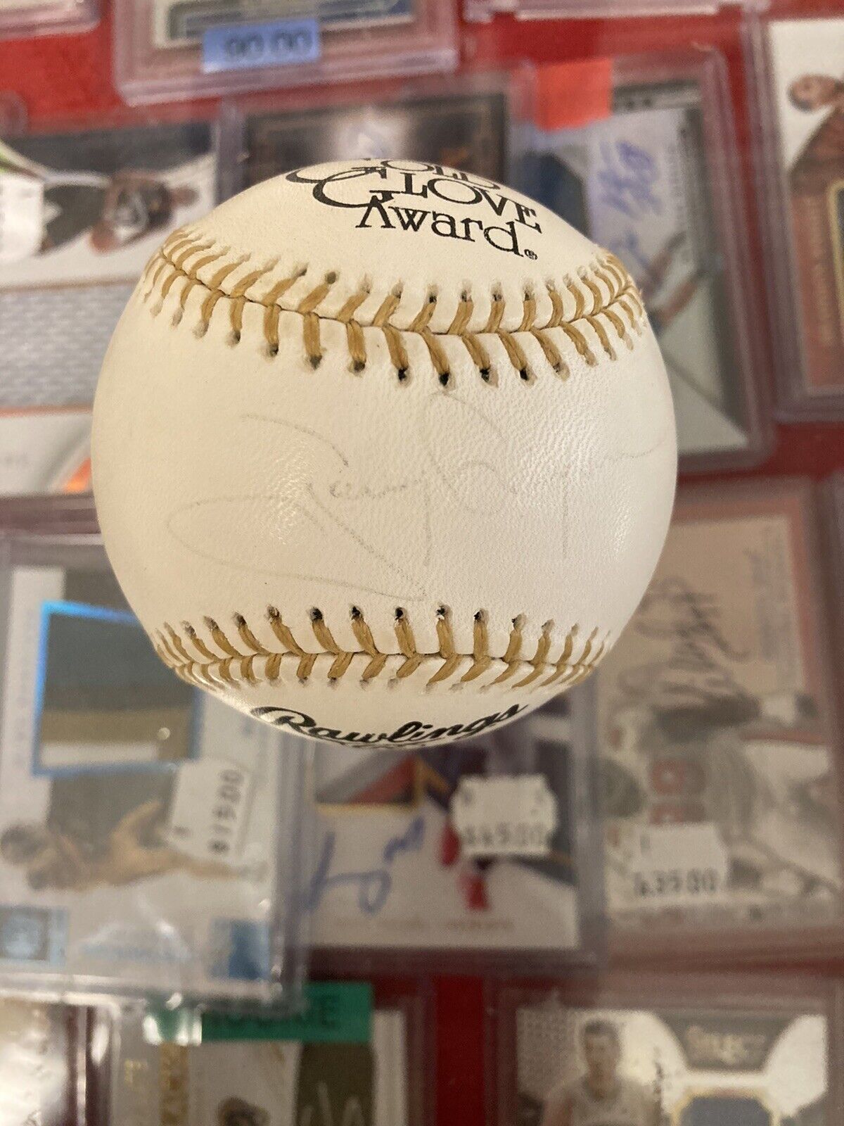 Tony Gwynn Signed Authentic Gold Glove Baseball PSA/DNA sticker only