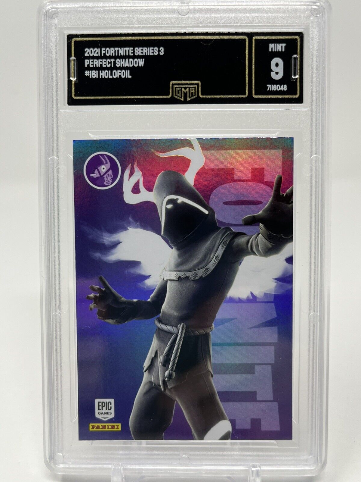 2021 Panini Fortnite Series 3 Perfect Shadow Cracked Ice Epic Outfit #161 GMA 9