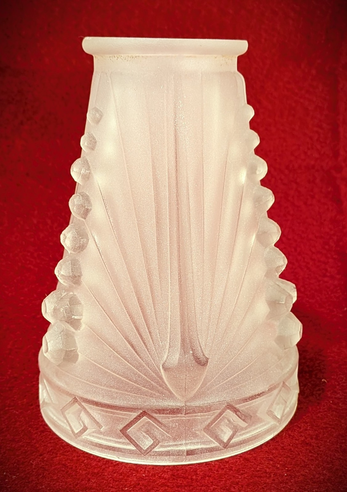 Antique Charles Schneider Art Deco Glass Shade 2.25 In. Fitter Antique Charles Schneider Art Deco Glass Shade 2.25 In. Fitter