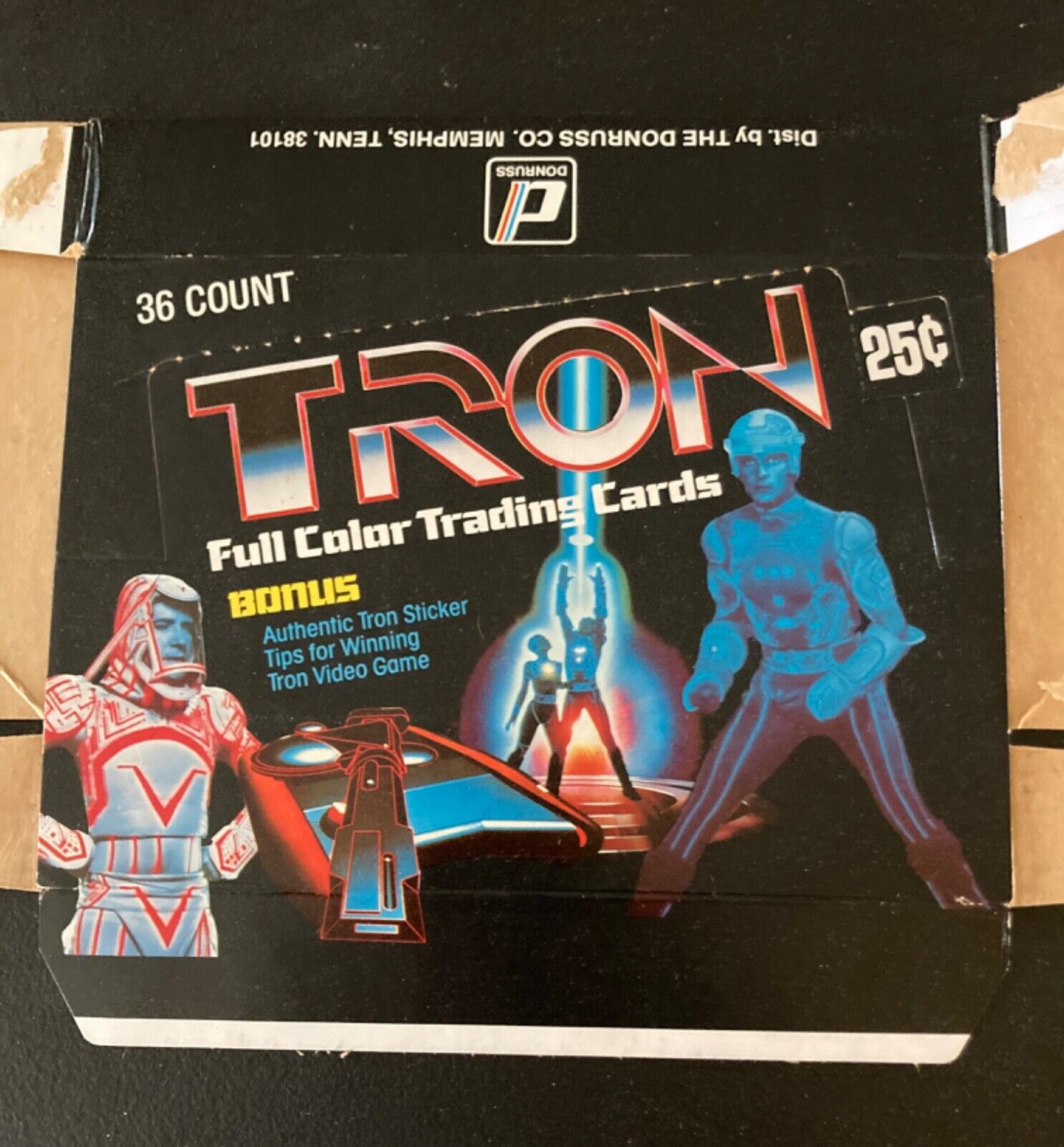 1981 Donruss Tron Empty Wax Box with Wrappers