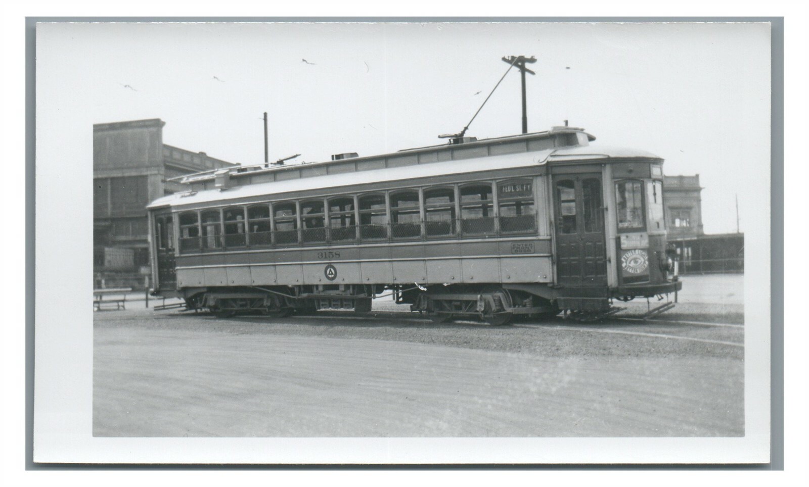 PSNJ PUBLIC SERVICE OF NEW JERSEY Trolley 3158 CAMDEN NJ 1935 Photo PSNJ PUBLIC SERVICE OF NEW JERSEY Trolley 3158 CAMDEN NJ 1935 Photo