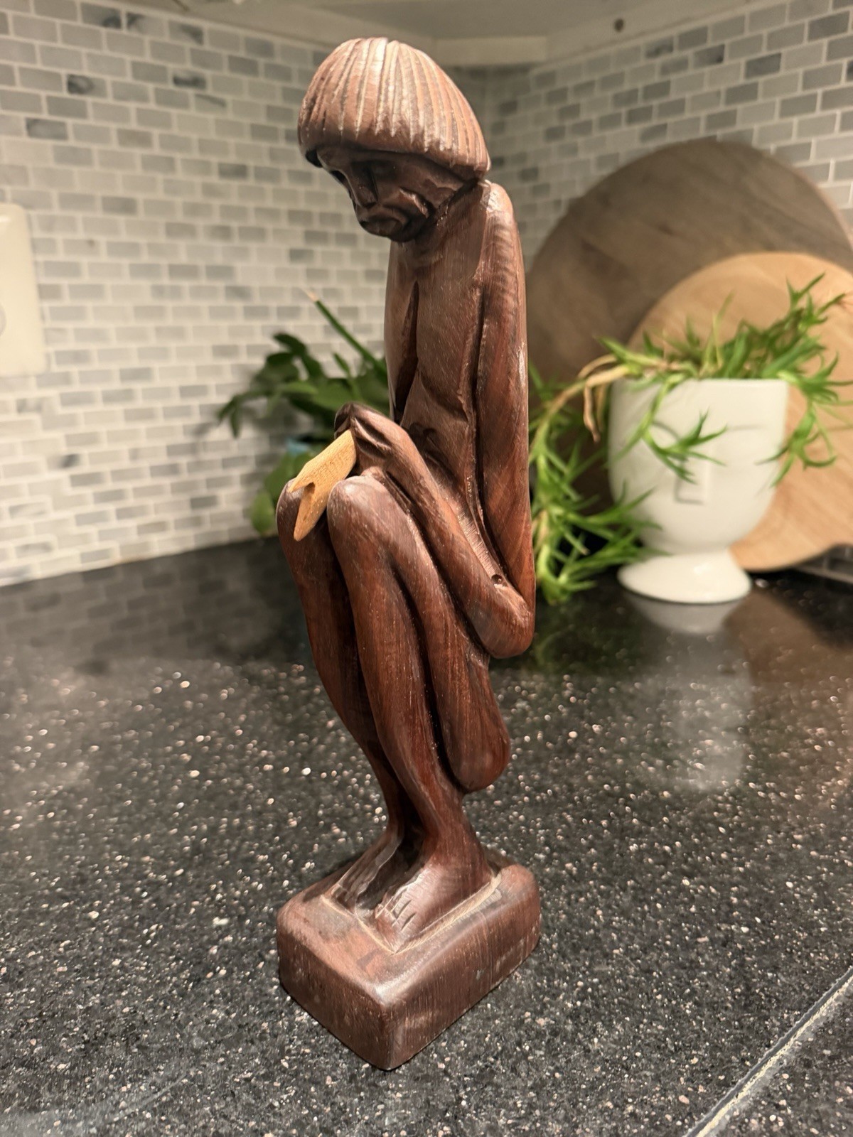 Vintage Hand-Carved Wooden Folk Art Sculpture 11” Vintage Hand-Carved Wooden Folk Art Sculpture 11”