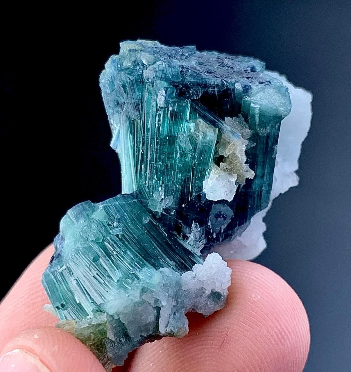 71  Carat Indicolite  Tourmaline Crystal Specimen From Afghanistan