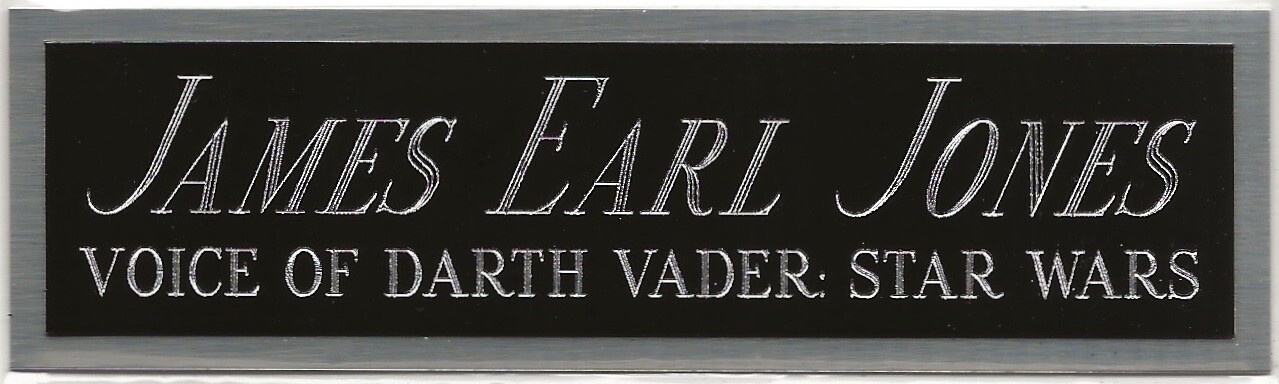 JAMES EARL JONES STAR WARS DARTH VADER NAMEPLATE AUTOGRAPHED Signed BOOK-PHOTO JAMES EARL JONES STAR WARS DARTH VADER NAMEPLATE AUTOGRAPHED Signed BOOK-PHOTO