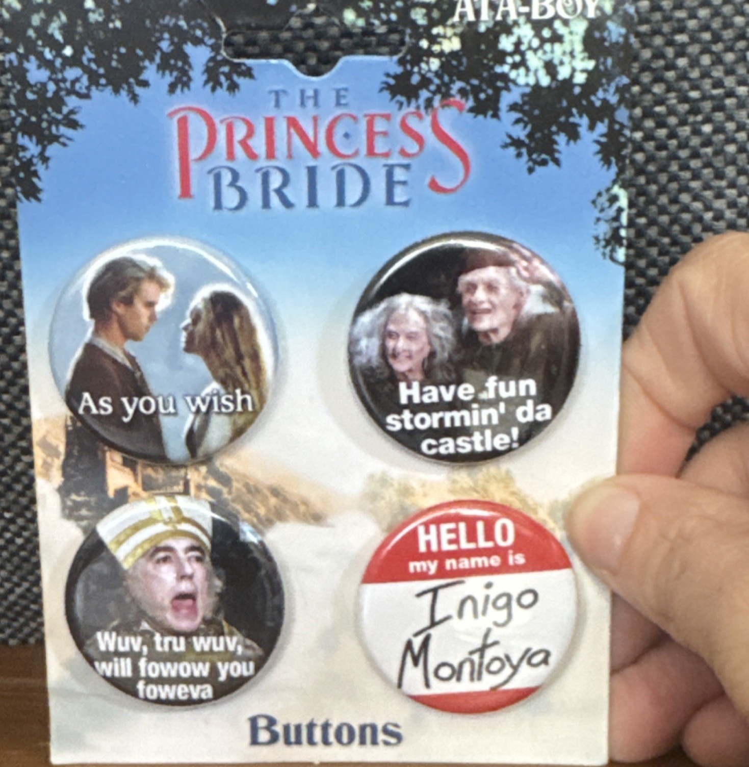 Ata-Boy The Princess Bride 4-Button Pinback Set - Movies & Television Theme Ata-Boy The Princess Bride 4-Button Pinback Set - Movies & Television Theme