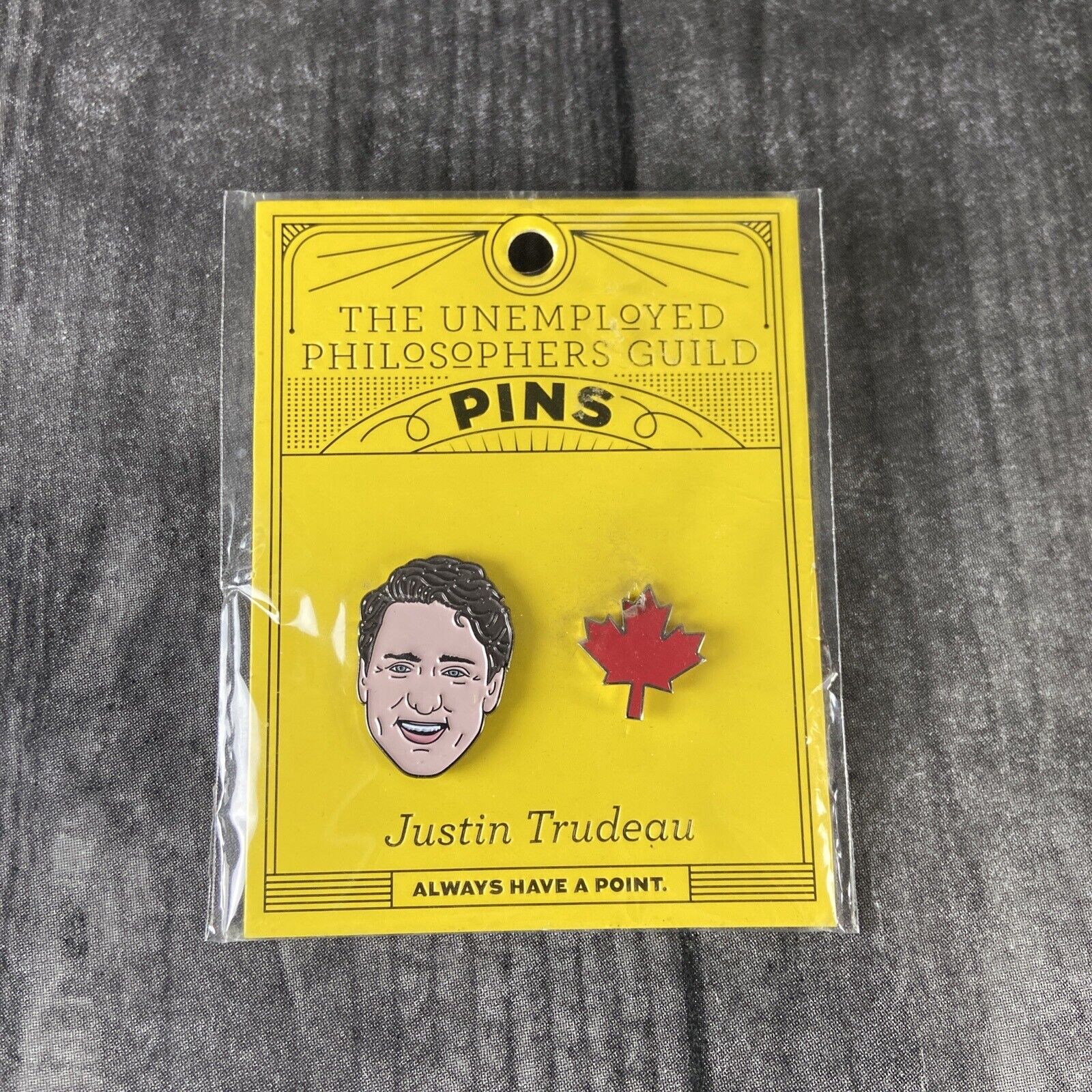 The Unemployed Philosophers Guild Justin Trudeau Enamel Pin Set