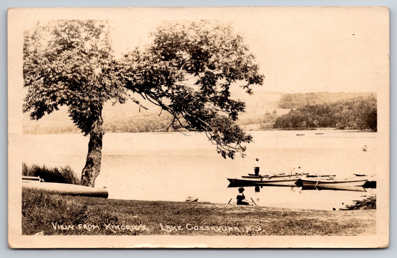 View from Kincaid\'s Lake Cossayuna New York Argyle Greenwich Real Photo RPPC View from Kincaid\'s Lake Cossayuna New York Argyle Greenwich Real Photo RPPC