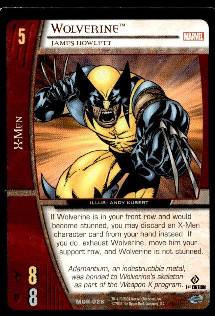 2004 Vs System Wolverine James Howlett X-Men #MOR-028 1st Edition Foil