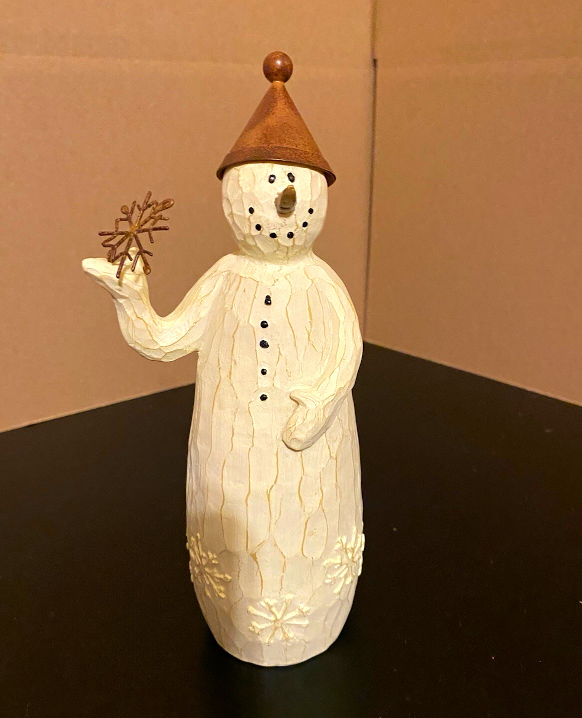 Flurryville Collection Shiverin Dan The Snowflake Man Snowman Figurine In Box
