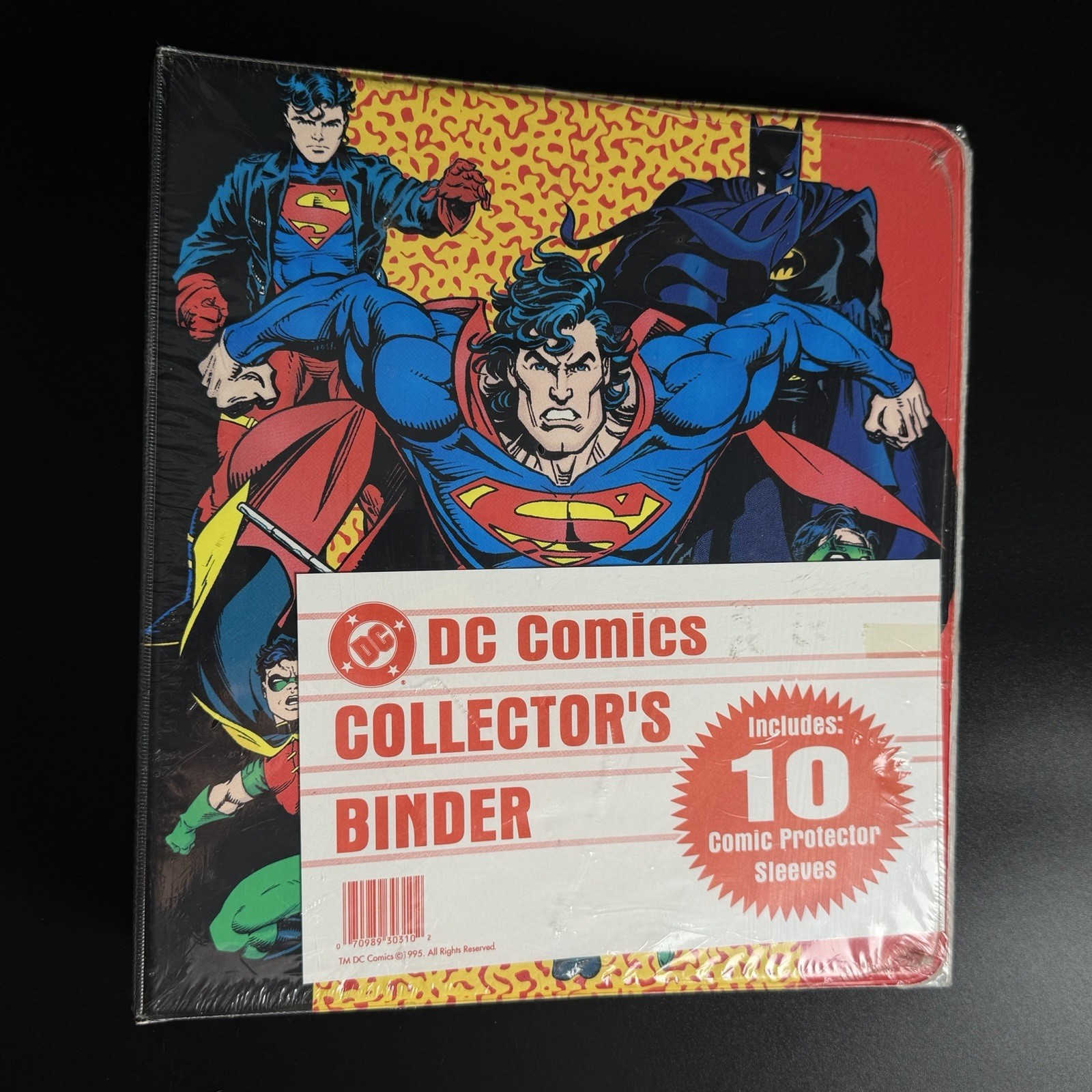 1995 DC Comics Collector's Binder w/ 10 Protector Sleeves - New/ Sealed 1995 DC Comics Collector's Binder w/ 10 Protector Sleeves - New/ Sealed