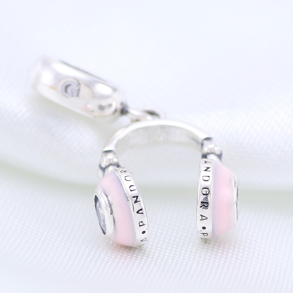 Pandora Pink Headphone Love Music phone Pendant Bracelet Charm Springtime Season Pandora Pink Headphone Love Music phone Pendant Bracelet Charm Springtime Season
