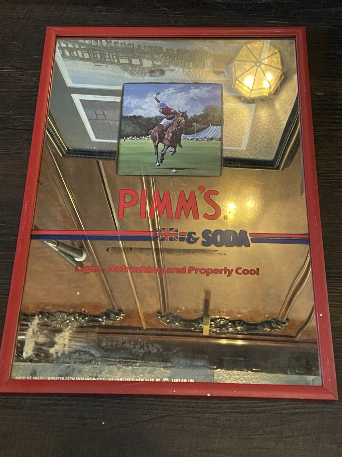 vintage Pimm\'s & Soda advertising mirror vintage Pimm\'s & Soda advertising mirror