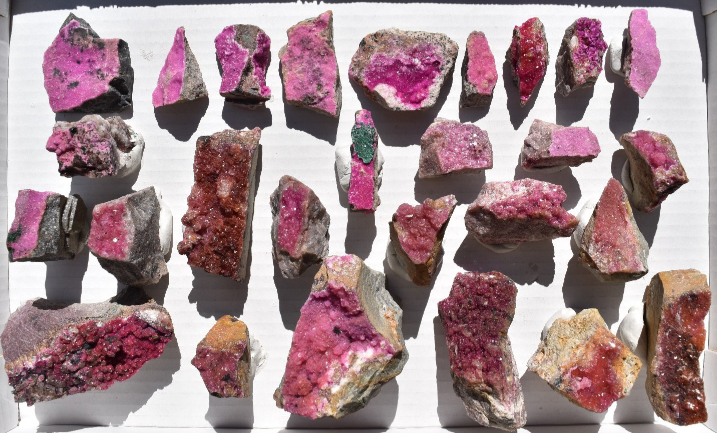 WHOLESALE Cobaltoan Calcite from Congo  2 kg  27 pieces  # 5929