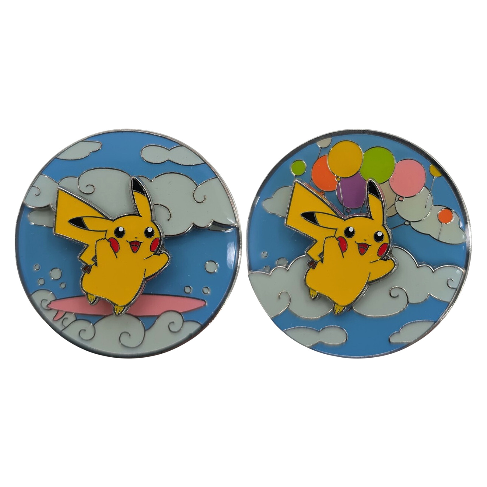Pokémon Flying & Surfing Pikachu Collector Pin Celebrations 25th Anniversary Pokémon Flying & Surfing Pikachu Collector Pin Celebrations 25th Anniversary