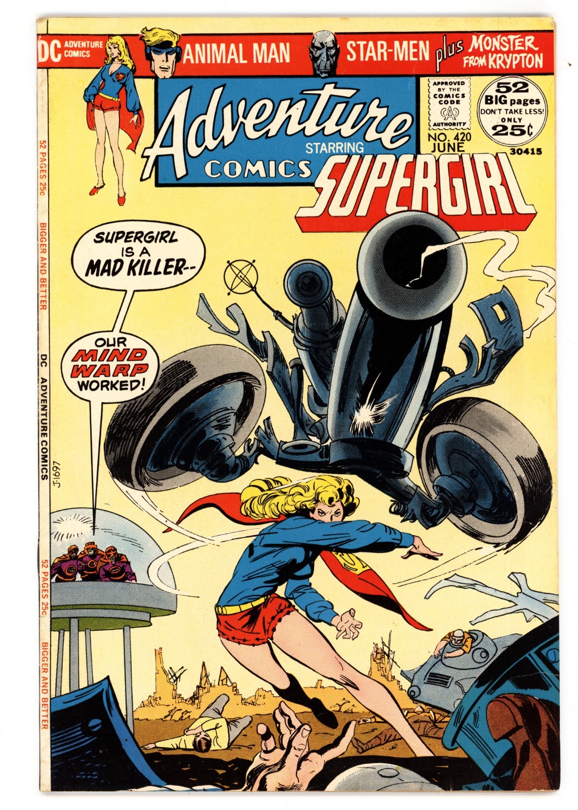 Adventure Comics #420 VF- 7.5 1972 Bob Oksner Cover Adventure Comics #420 VF- 7.5 1972 Bob Oksner Cover