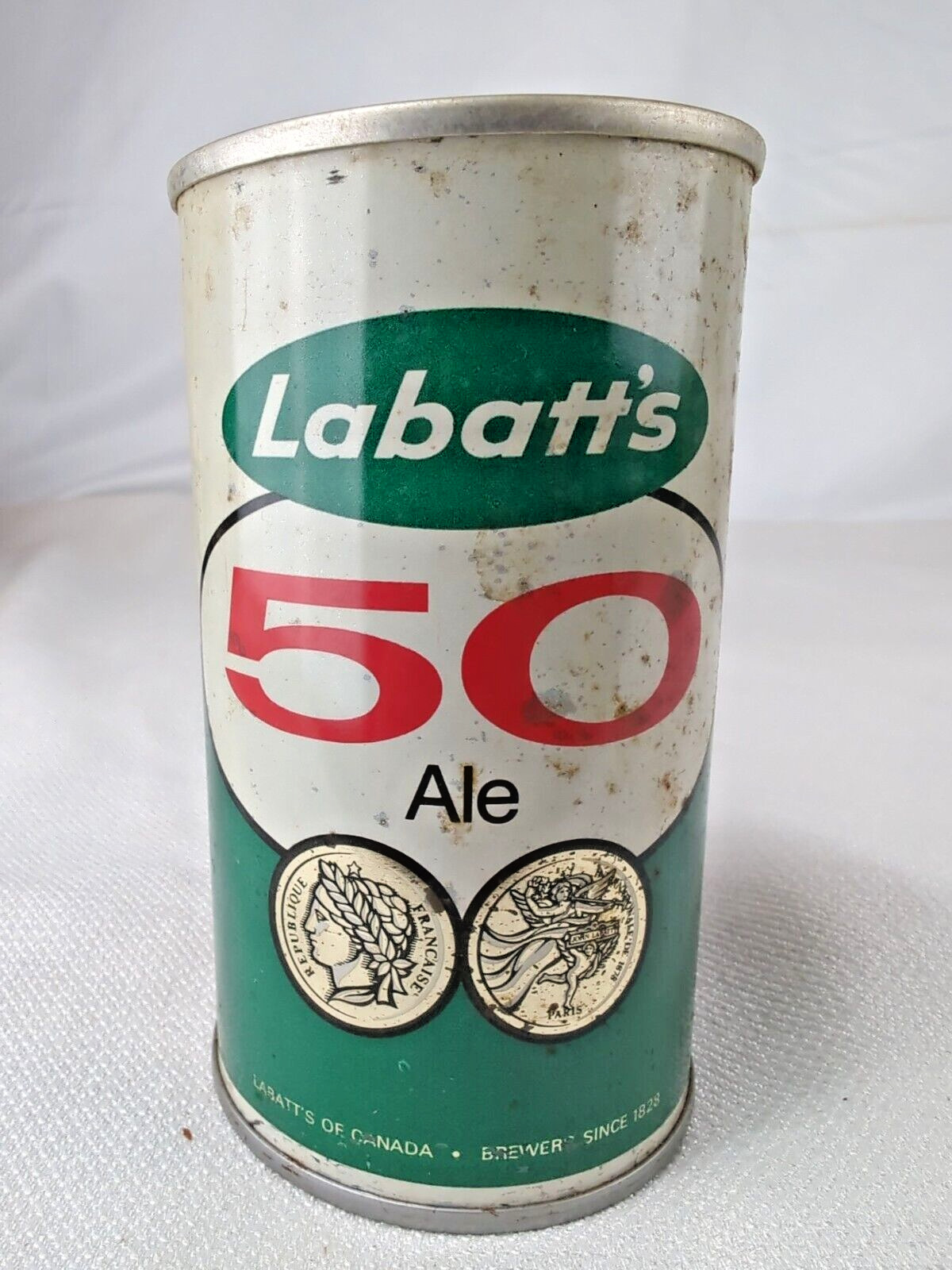 Labatt\'s 50 Ale Straight Steel Pull Tab Beer Can Toronto CAN EMPTY