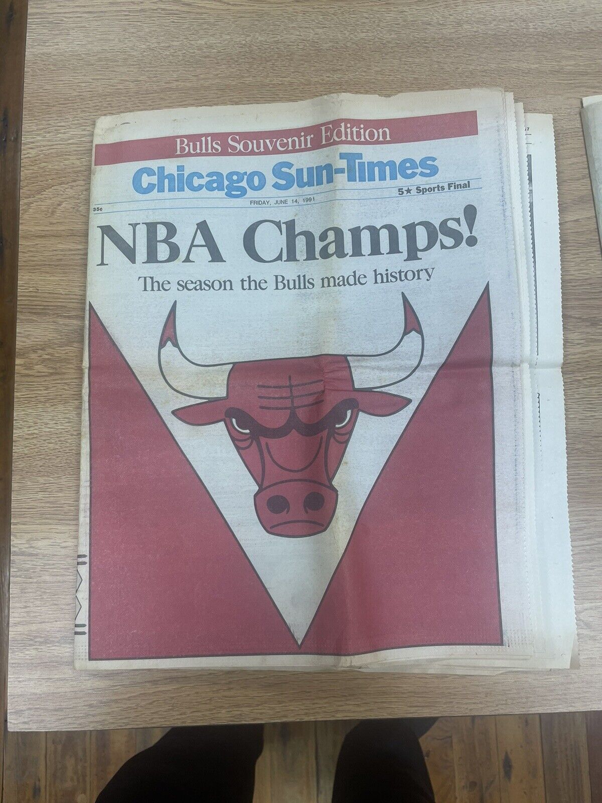 Chicago Sun Times Chicago Bulls  Championship Newspaper 1991, 1992,1993,1996