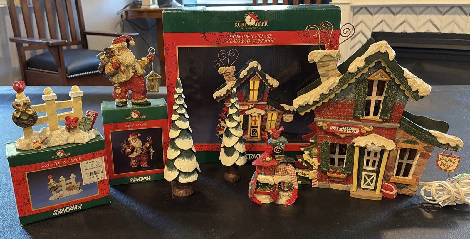 Kurt S Adler Snowtown Claus & Co Workshop Lighted Christmas Village Santa Lot Kurt S Adler Snowtown Claus & Co Workshop Lighted Christmas Village Santa Lot