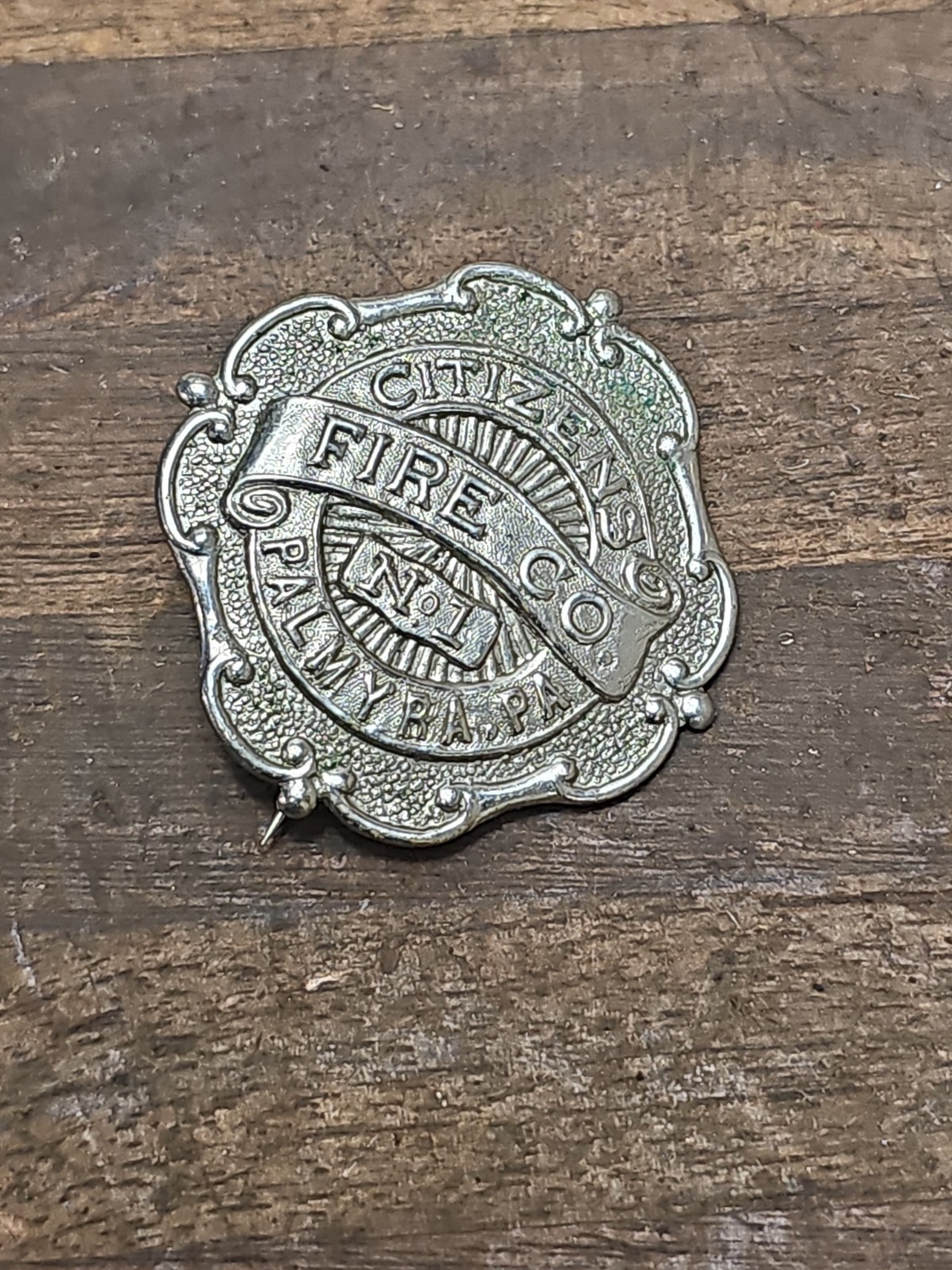 A108- Antique obsolete Citizen's Fire Co. No. 1 Palmyra, Pa Badge FIREFIGHTING A108- Antique obsolete Citizen's Fire Co. No. 1 Palmyra, Pa Badge FIREFIGHTING