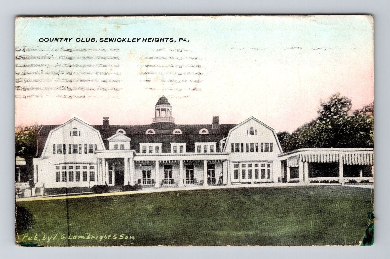 Sewickley Heights PA-Pennsylvania, Country Club, Vintage c1909 Postcard