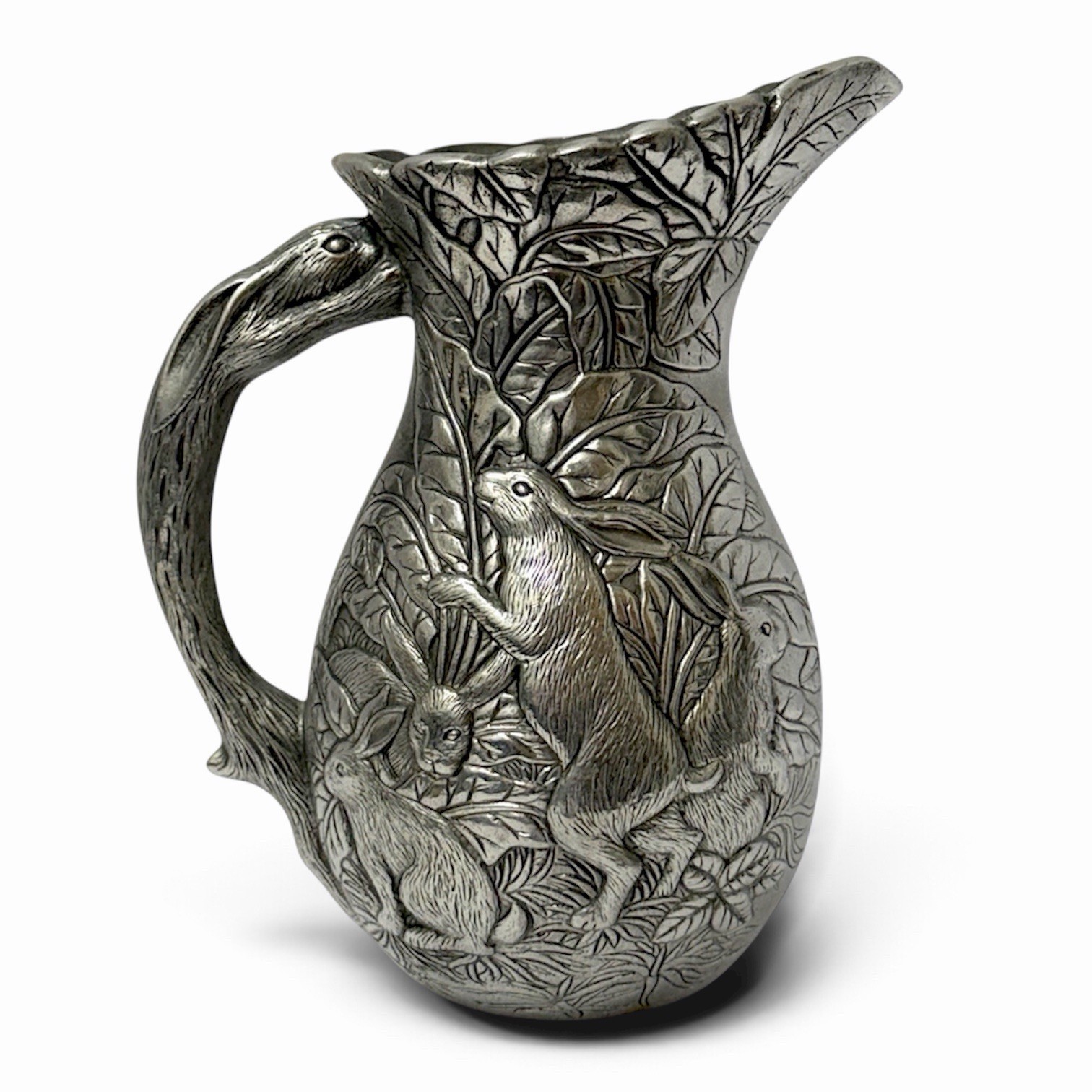VTG 1979 ARTHUR COURT Bunny Rabbit Garden 64OZ Pitcher Heavy Cast Aluminum HTF VTG 1979 ARTHUR COURT Bunny Rabbit Garden 64OZ Pitcher Heavy Cast Aluminum HTF