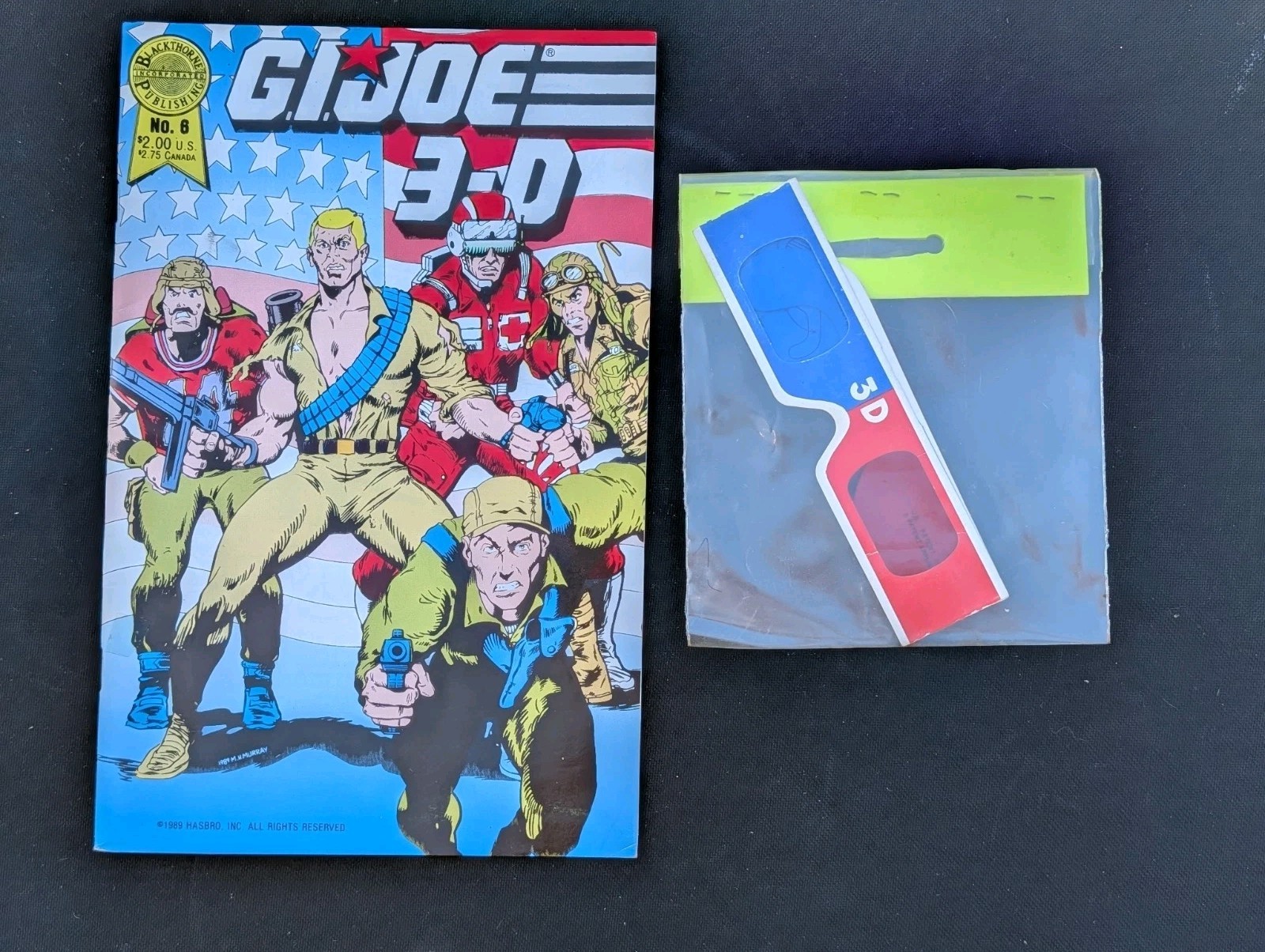 VTG RARE G.I. Joe Comic in 3-D #6 (1989 Blackthorne Publishing) W/ Glasses VTG RARE G.I. Joe Comic in 3-D #6 (1989 Blackthorne Publishing) W/ Glasses