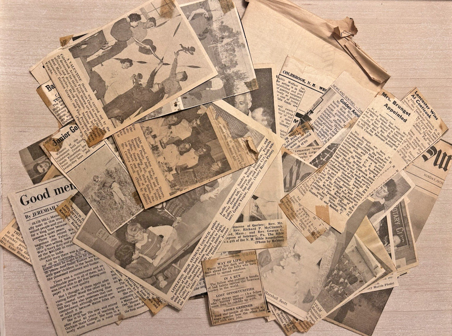 Vintage 1960s-1980s Newspaper Clippings Ads Articles Ephemera NH VT 50+ Lot