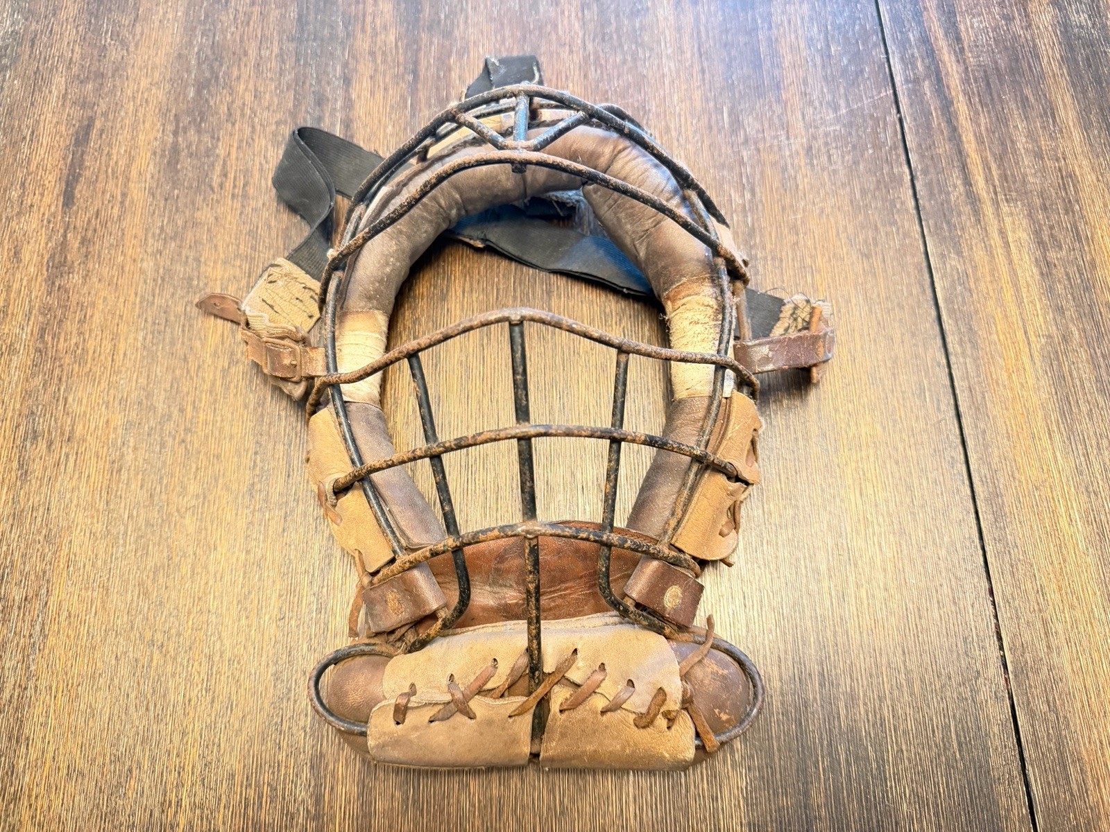 Vintage Antique Baseball Catchers Mask REX Quality Leather Wire Cage St Louis