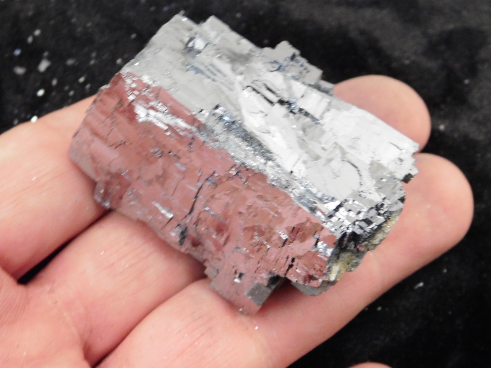 Larger Super Heavy Stepped GALENA Crystal 100% Natural From Missouri 209gr Larger Super Heavy Stepped GALENA Crystal 100% Natural From Missouri 209gr