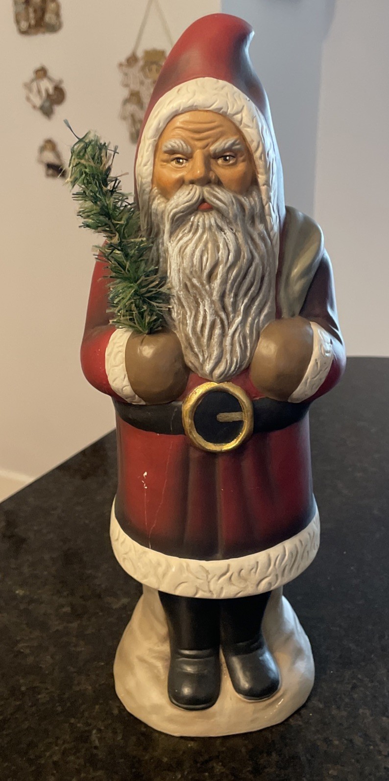 Marolin Paper Mache Belsnickel Santa Claus Figurine~13 Marolin Paper Mache Belsnickel Santa Claus Figurine~13