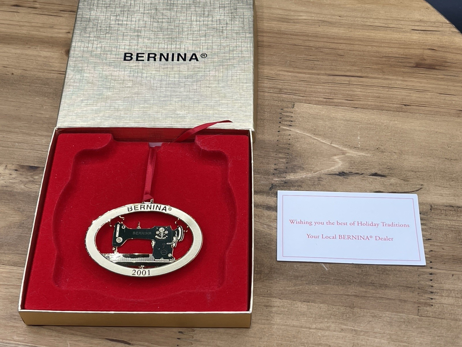 2001 BERNINA Sewing Machine Model 117 1938-1953 Christmas Tree Ornament in Box 2001 BERNINA Sewing Machine Model 117 1938-1953 Christmas Tree Ornament in Box
