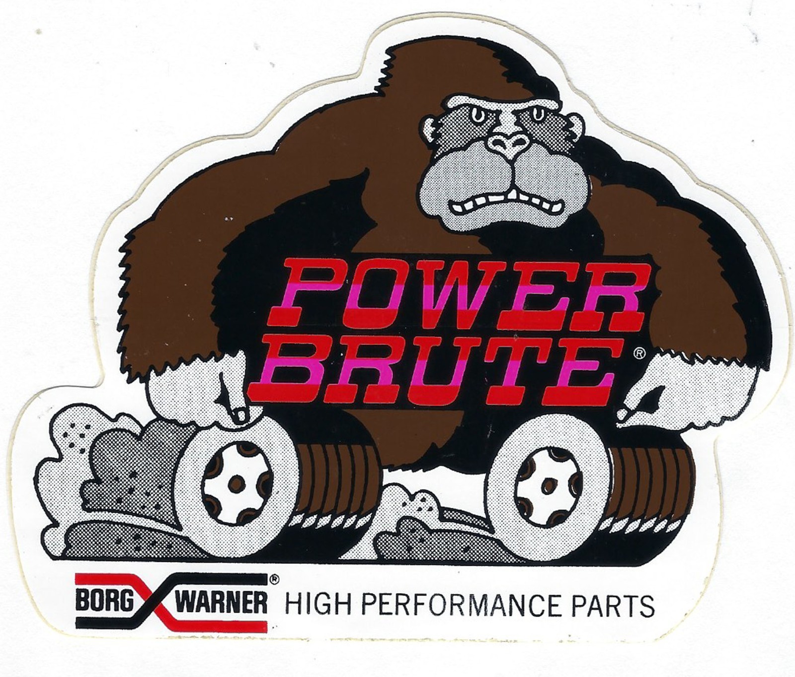 Borg Warner Power Brute Racing Decal Sticker Vintage Borg Warner Power Brute Racing Decal Sticker Vintage