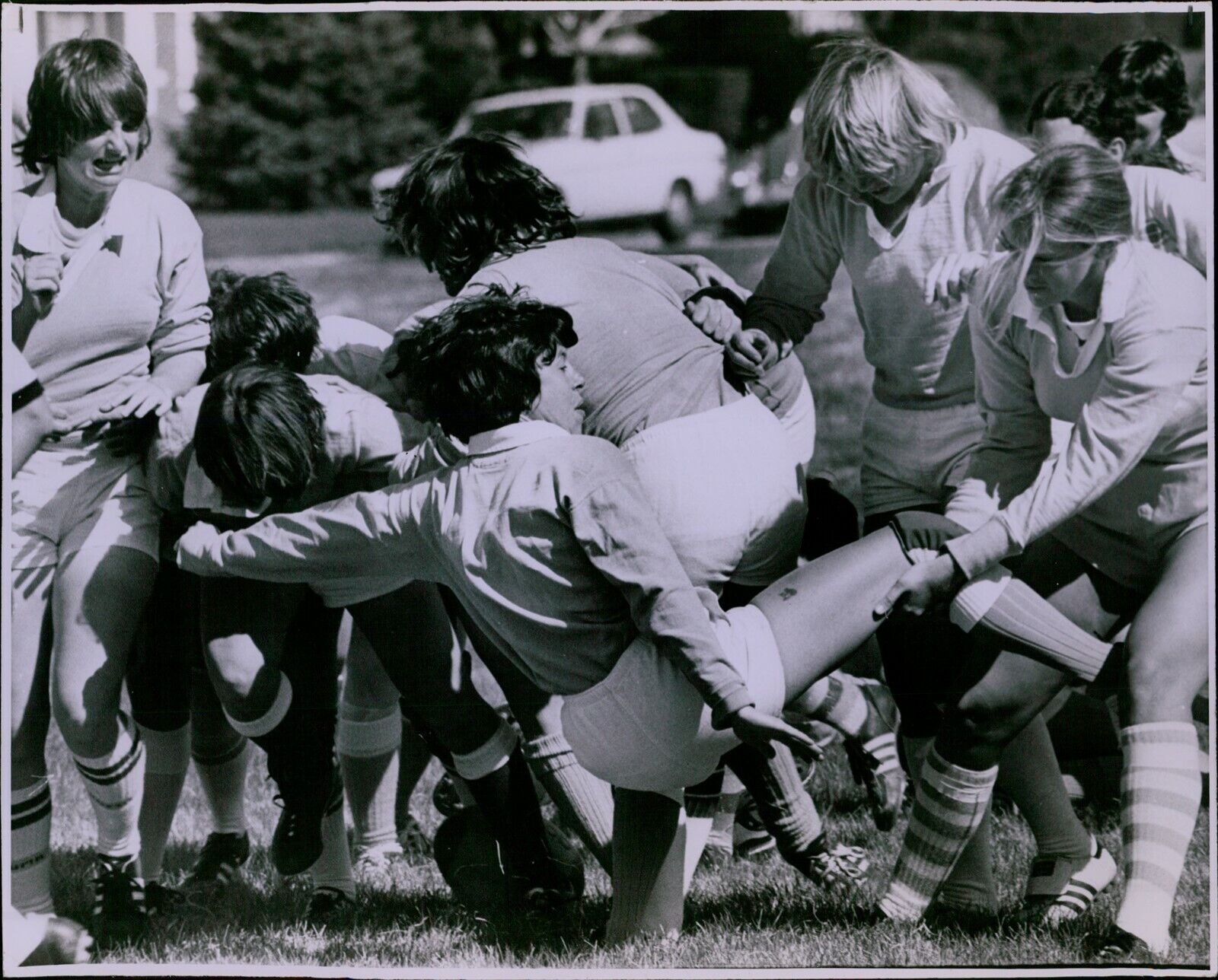 LG890 1977 Original Dave Suresh Photo WOMEN\'S RUGBY LEAGUE Denver College Game