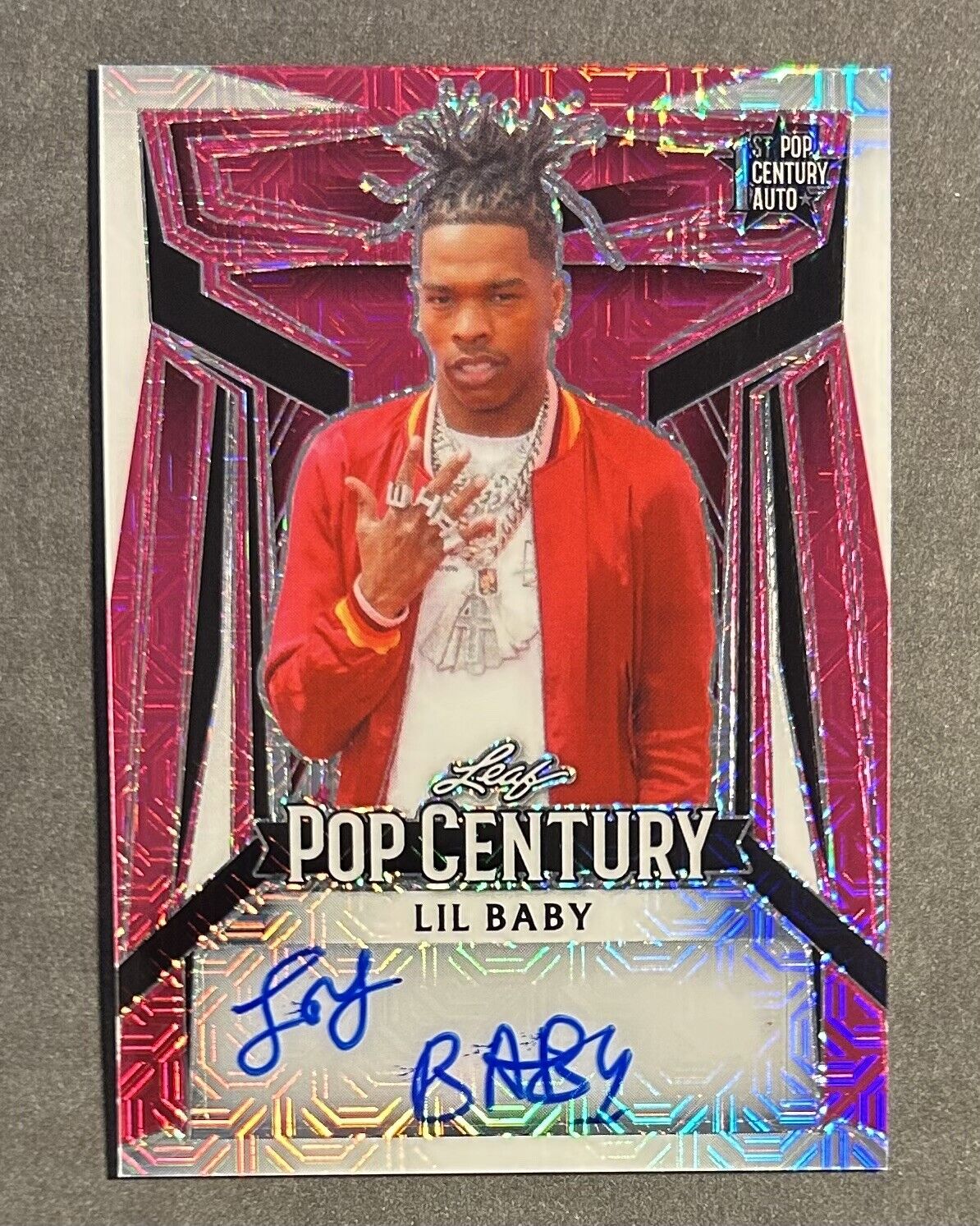Lil Baby 2023 Leaf Pop Century Autograph Card RC #\'d /4 1st Pop Century Auto 